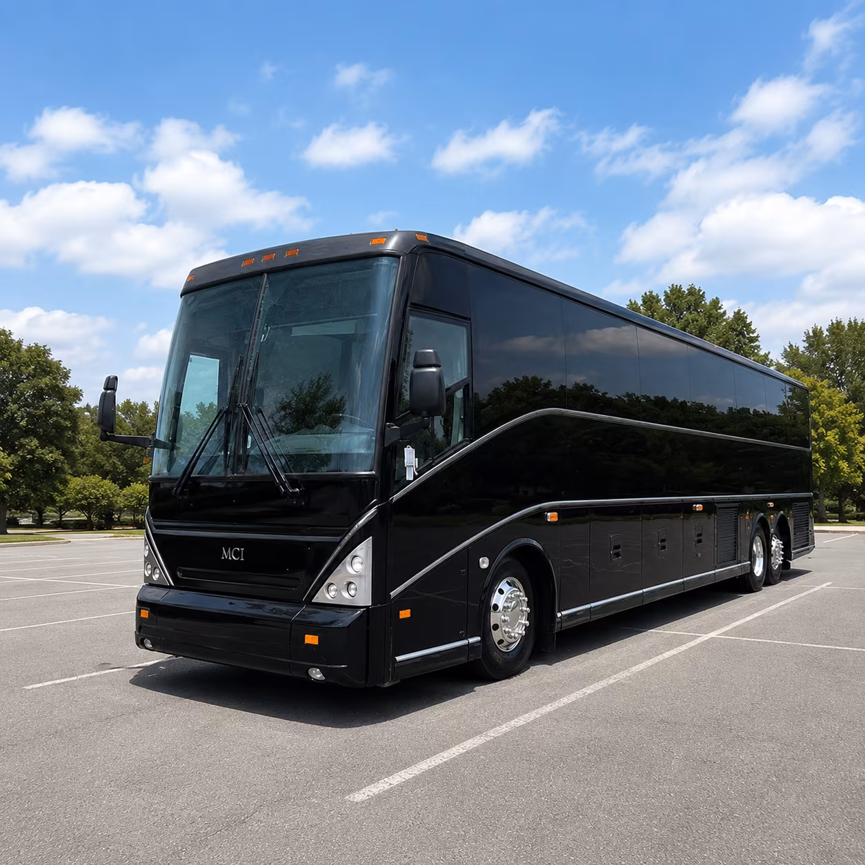 denton charter bus rental exterior