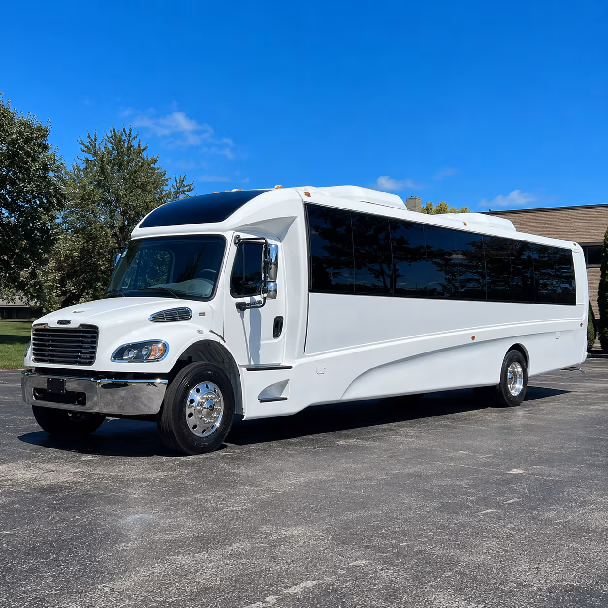 denton wedding shuttles between hotels venues and reception sites