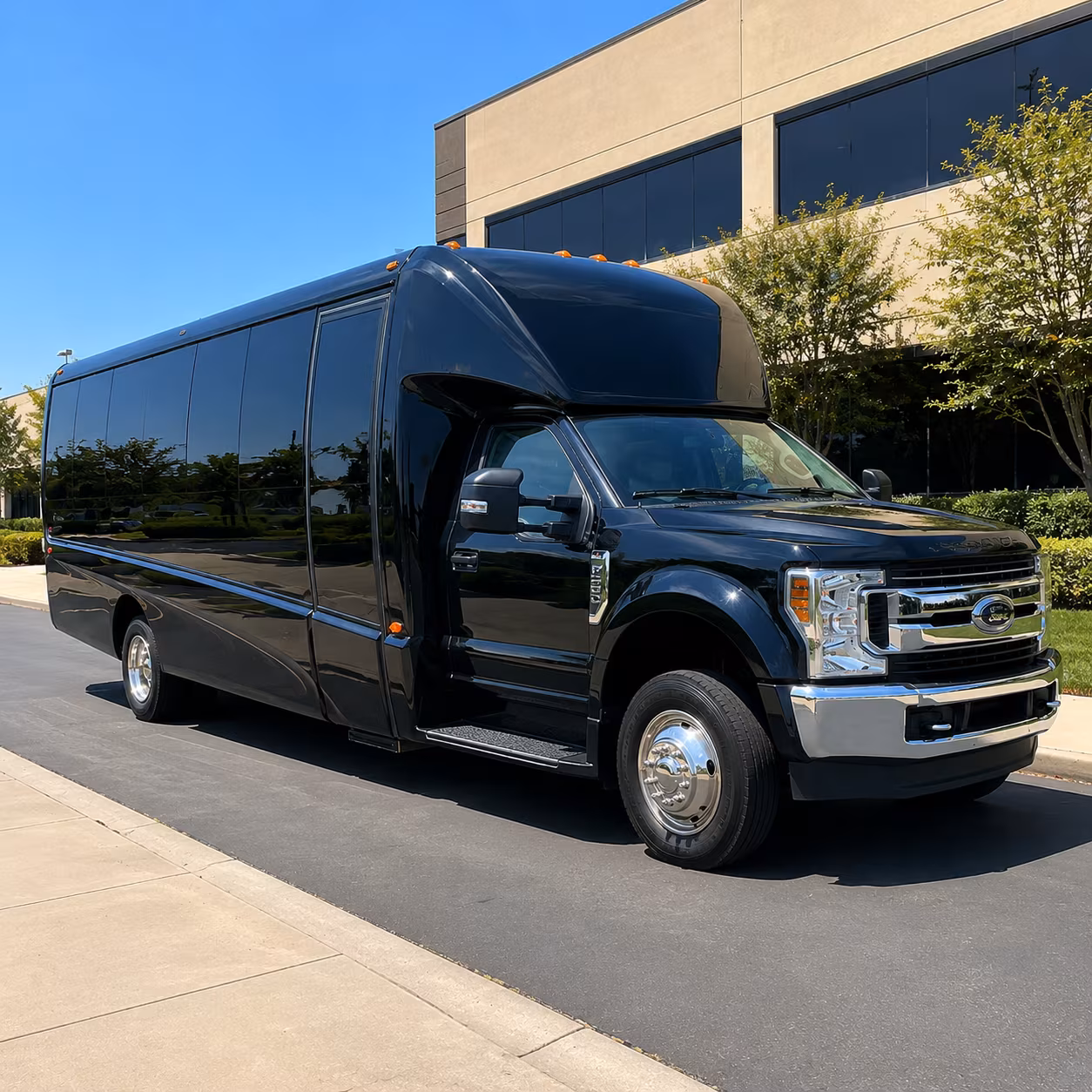mckinney event transportation on a private charter bus