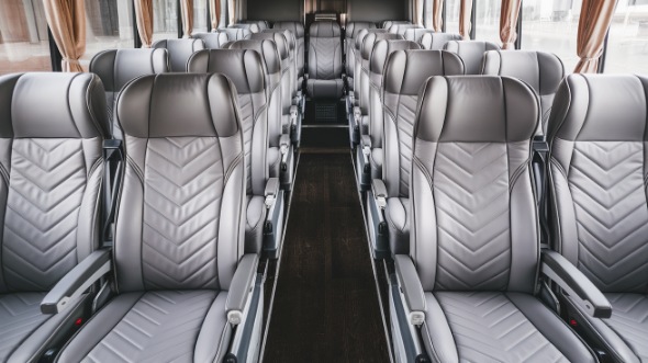 denton 55 passenger charter bus interior