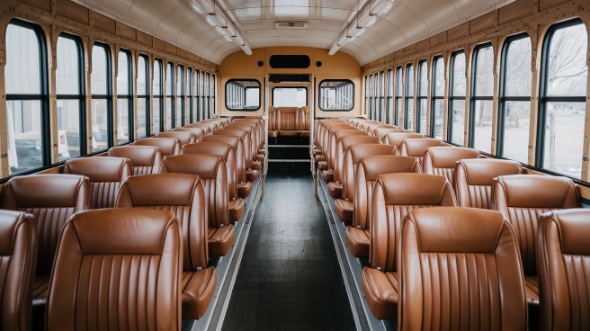 denton school bus rental inside