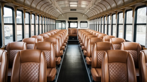 denton school bus rental interior