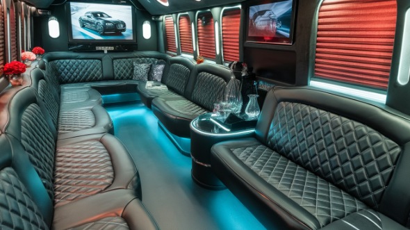 party bus rental inside little elm